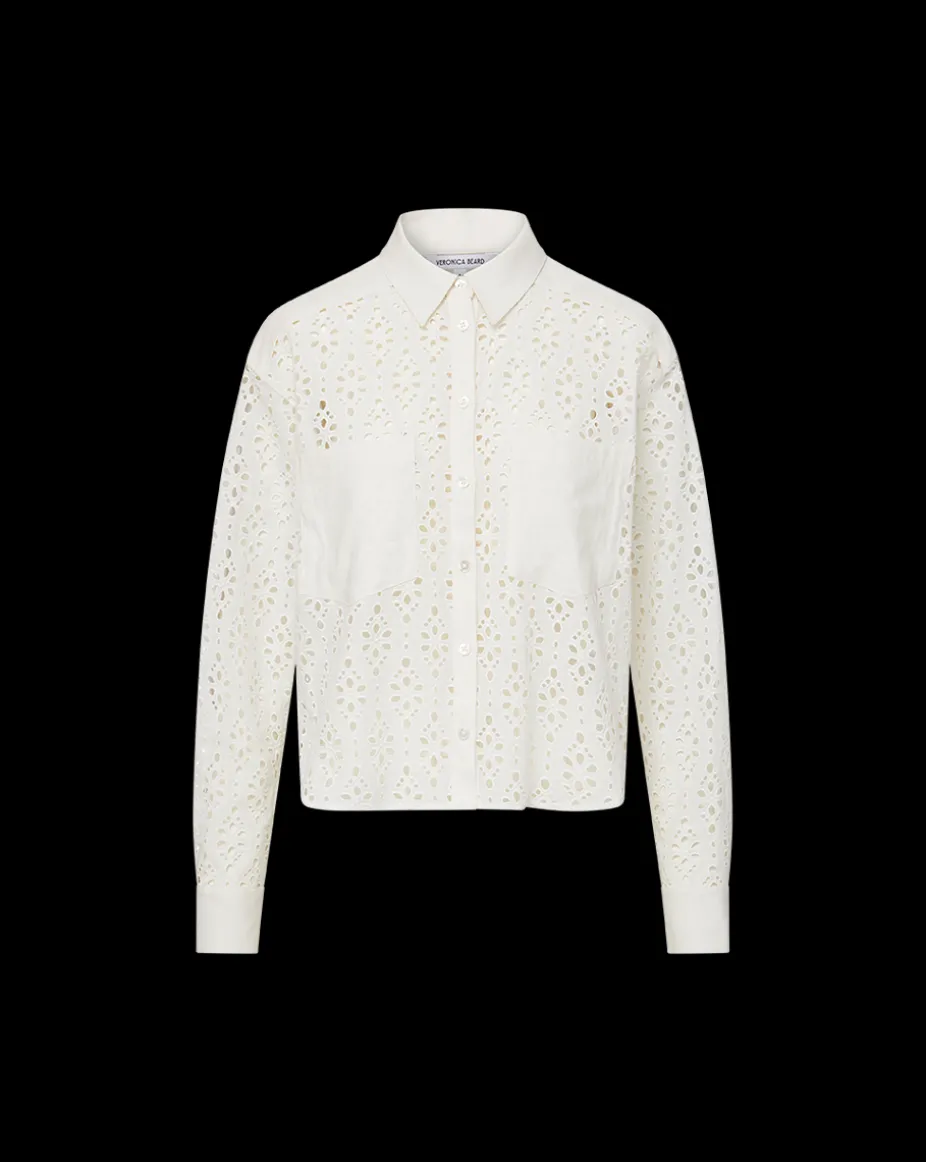 Aderes Cotton Eyelet Shirt in White