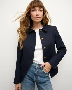 Aire Denim Dickey Jacket in Dark Wash