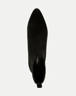 Alina Suede Bootie in Black