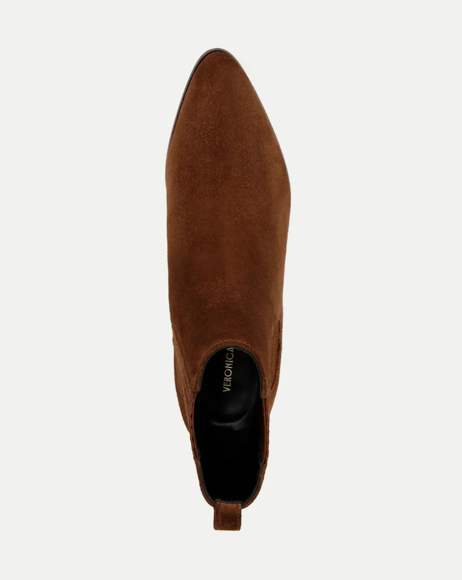 Alina Suede Bootie in Cedar