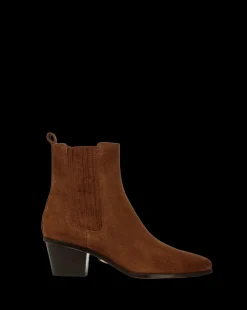 Alina Suede Bootie in Cedar