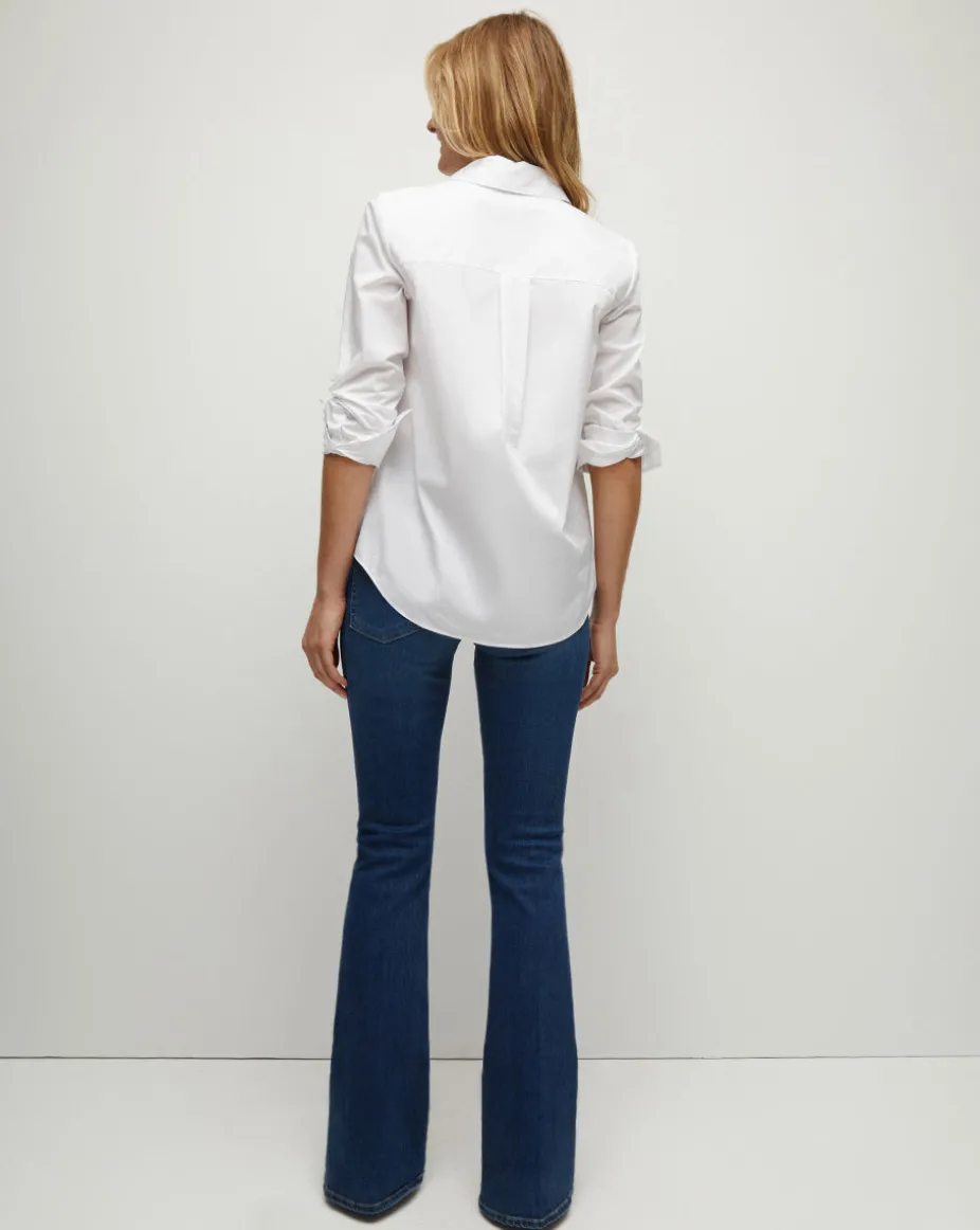 Amelia Button-Down Shirt in White