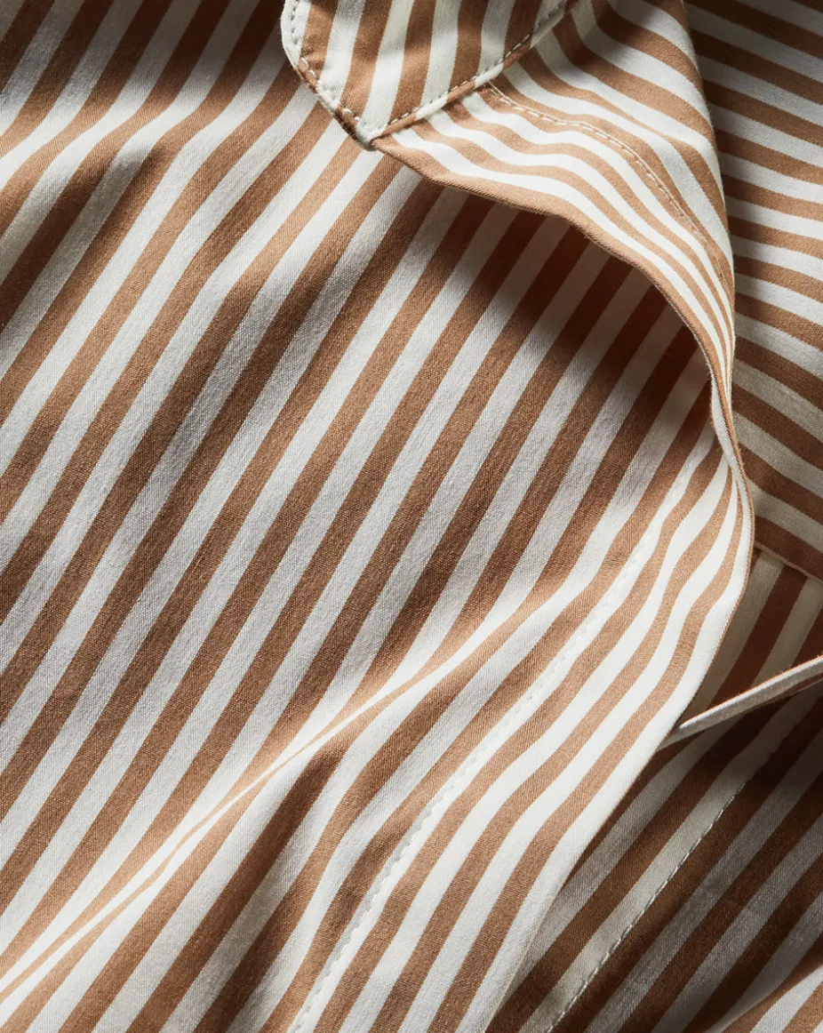 Amelia Button-Down Shirt in Acorn/White