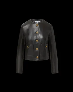 Andrea Leather Jacket in Black