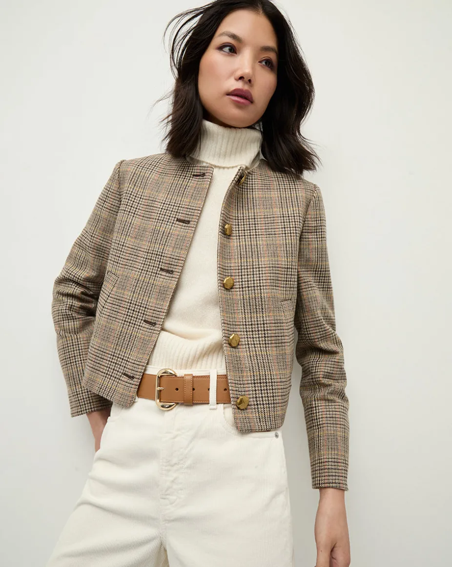 Andrea Plaid Jacket in Russet Multi