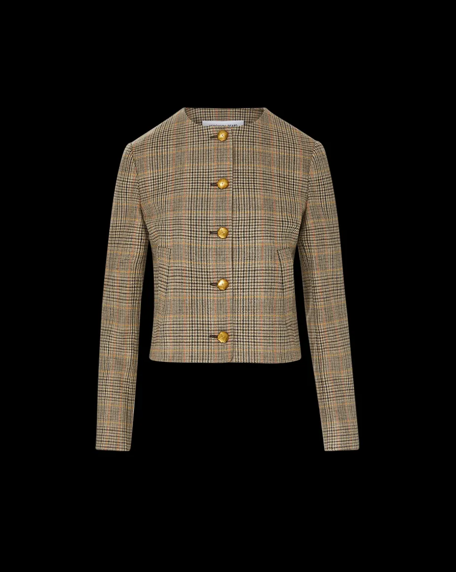 Andrea Plaid Jacket in Russet Multi
