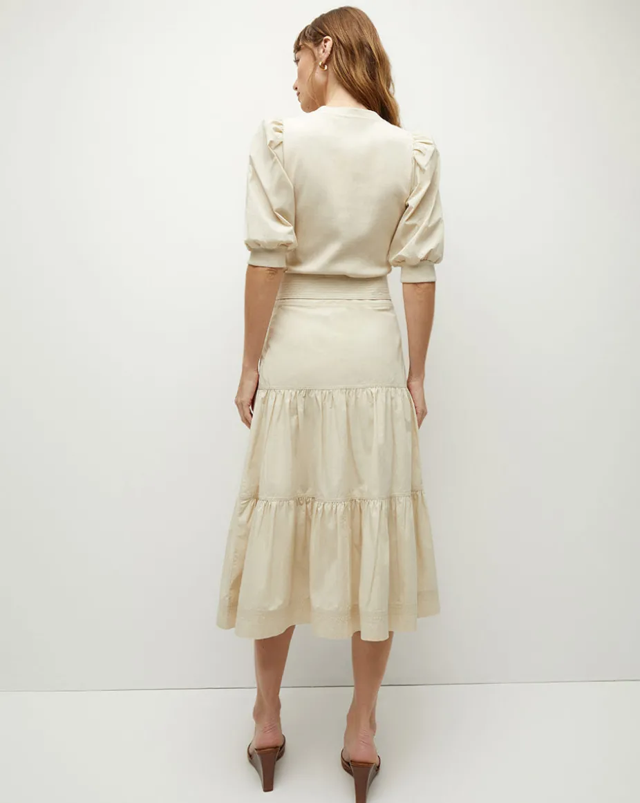 Armida Midi Skirt in Limestone