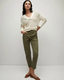 Arya Straight-Leg Pant in Army
