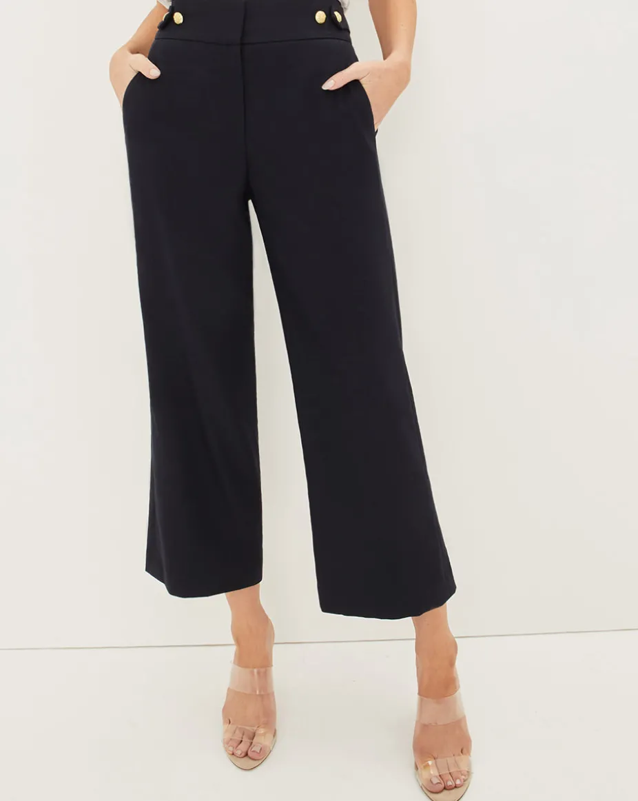 Aubrie Women's Linen Cropped Pant