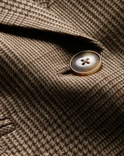 Battista Plaid Dickey Jacket in Ecru/Ochre