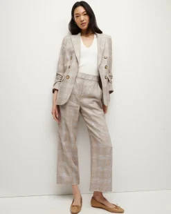 Beacon Linen Dickey Jacket in Khaki Multi