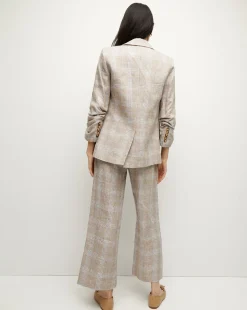 Beacon Linen Dickey Jacket in Khaki Multi