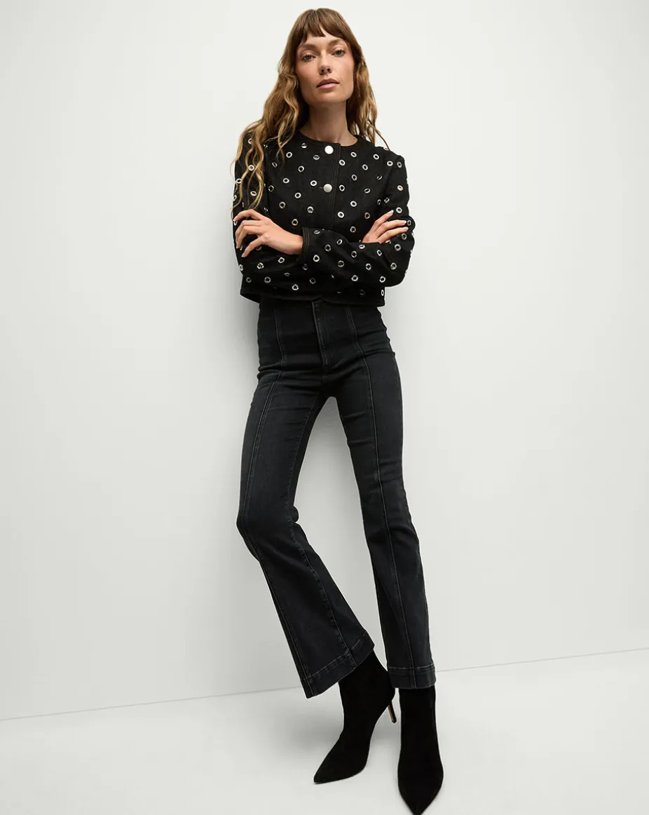 Beale Grommet Jacket in Black | Studded Jacket