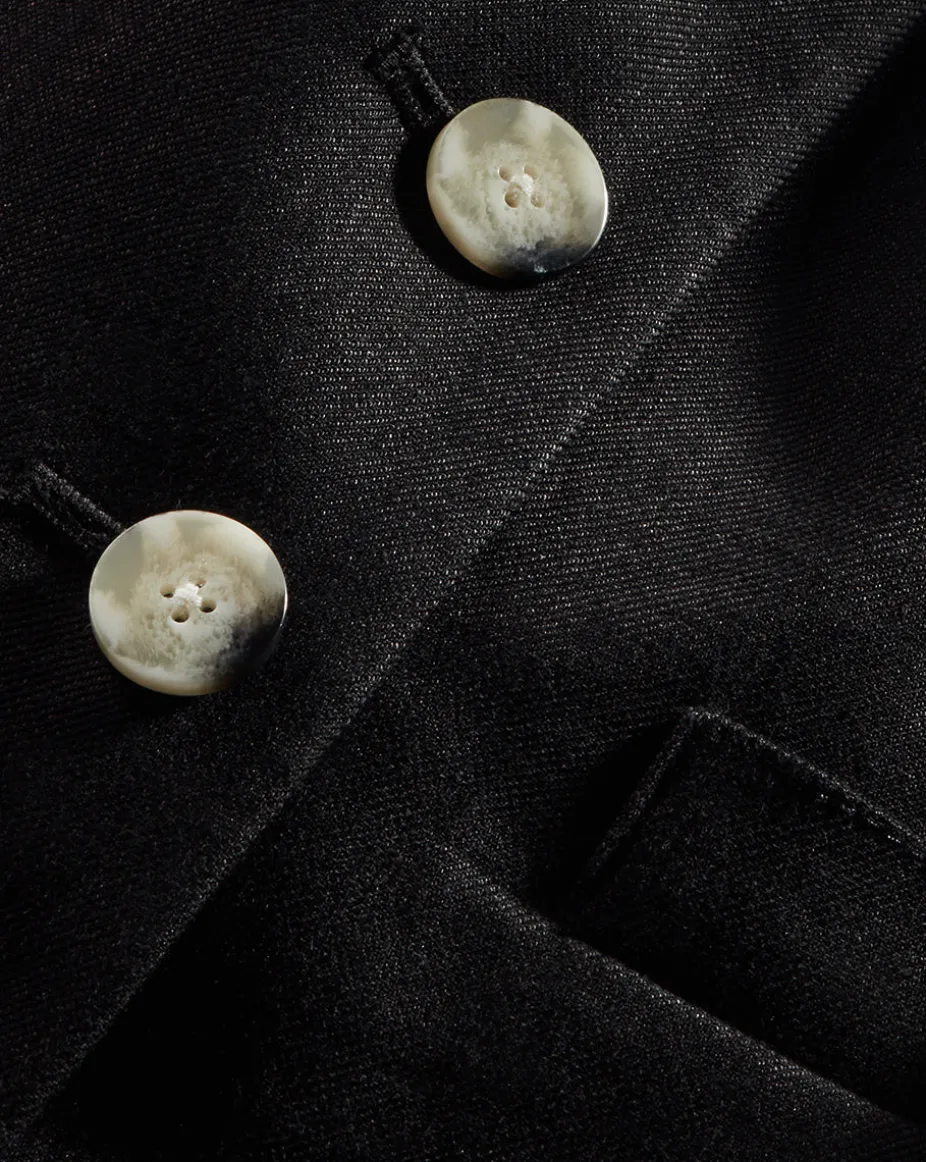 Bennett Twill-Linen Vest in Black
