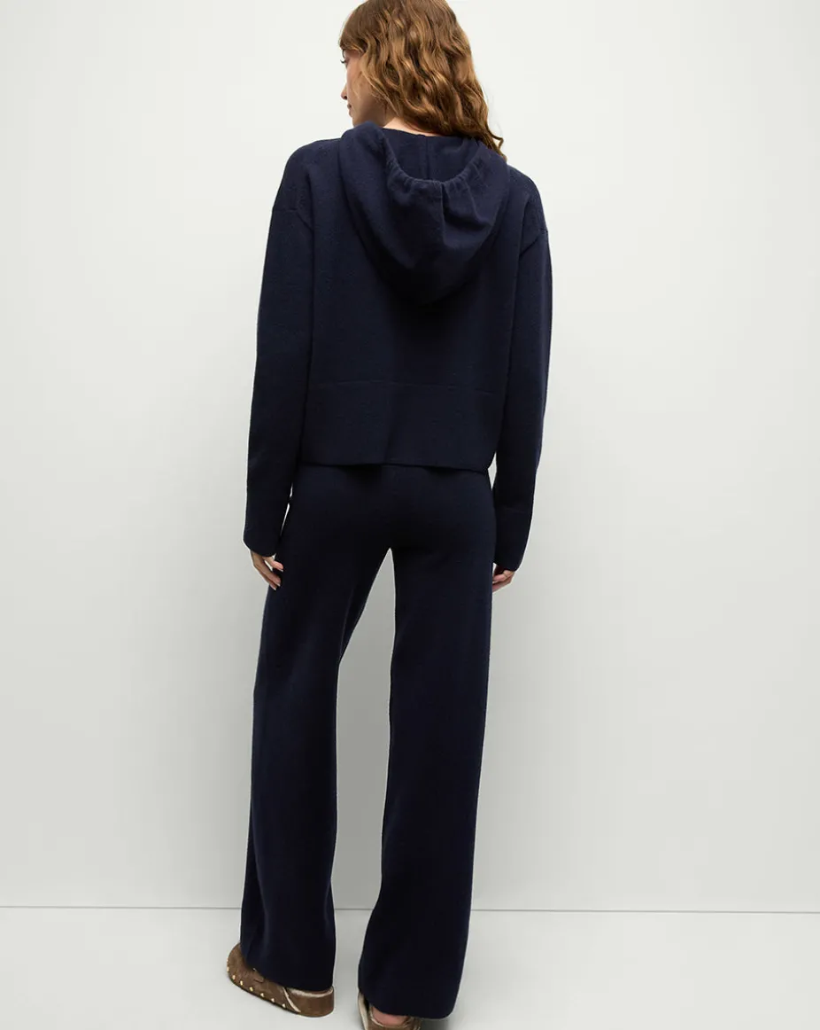 Billy Merino Cashmere Hoodie in Navy