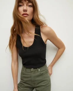 Birke Scoopneck Tank in Black
