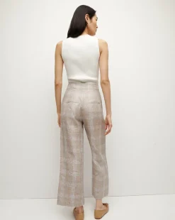 Brixton Linen Pant in Khaki Multi