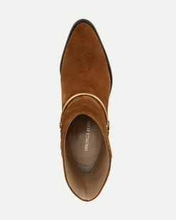 Camden Suede Bootie in Caramel