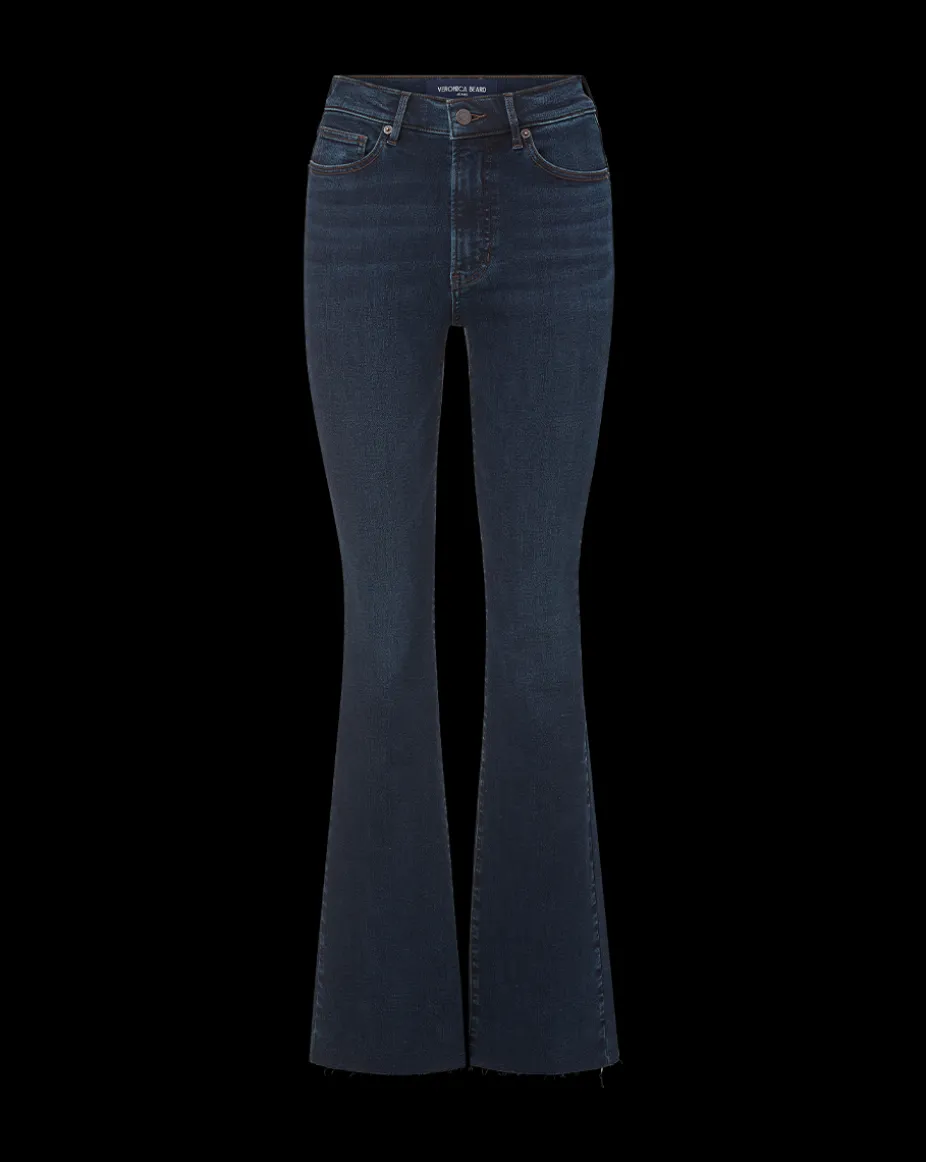 Cameron Raw Hem Bootcut Jean in Dark Ink