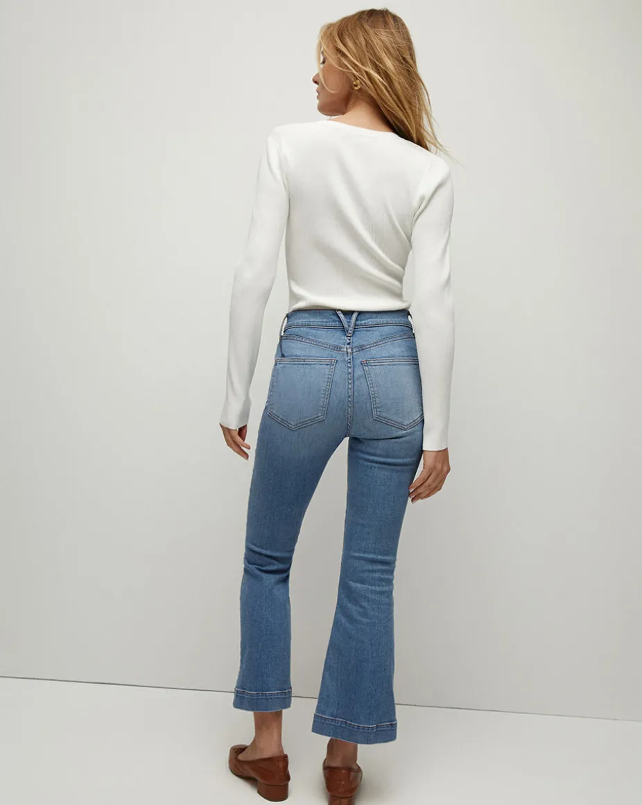 Carson Kick-Flare Jean in Amethyst