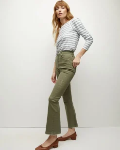 Carson Released Hem Kick-Flare Jean in Stone Army