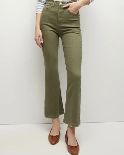Carson Released Hem Kick-Flare Jean in Stone Army