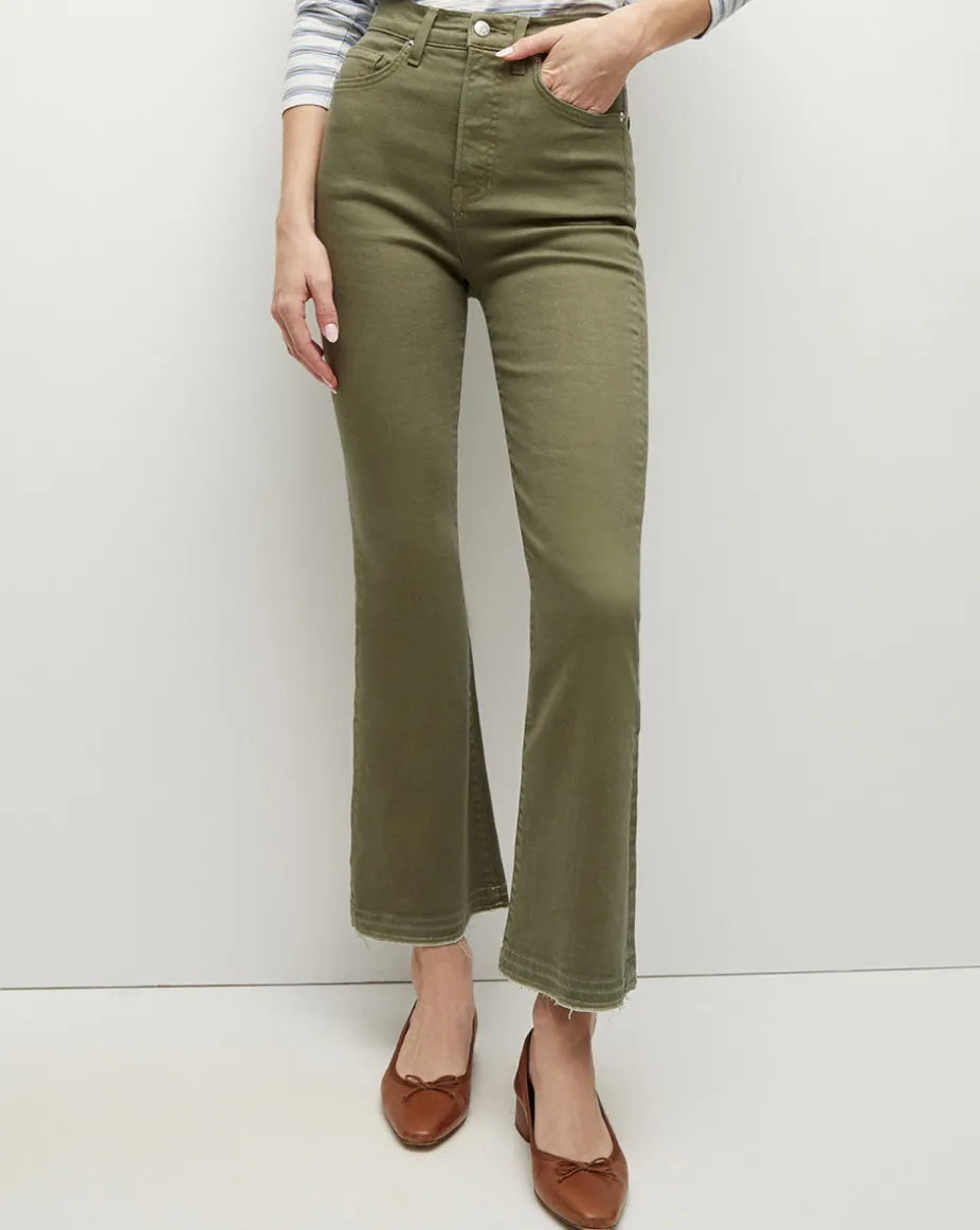 Carson Released Hem Kick-Flare Jean in Stone Army
