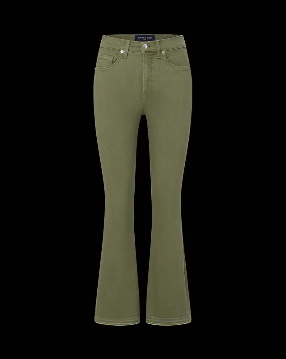 Carson Released Hem Kick-Flare Jean in Stone Army