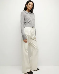 Cheshire Cashmere Cardigan in Heather Grey