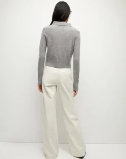 Cheshire Cashmere Cardigan in Heather Grey