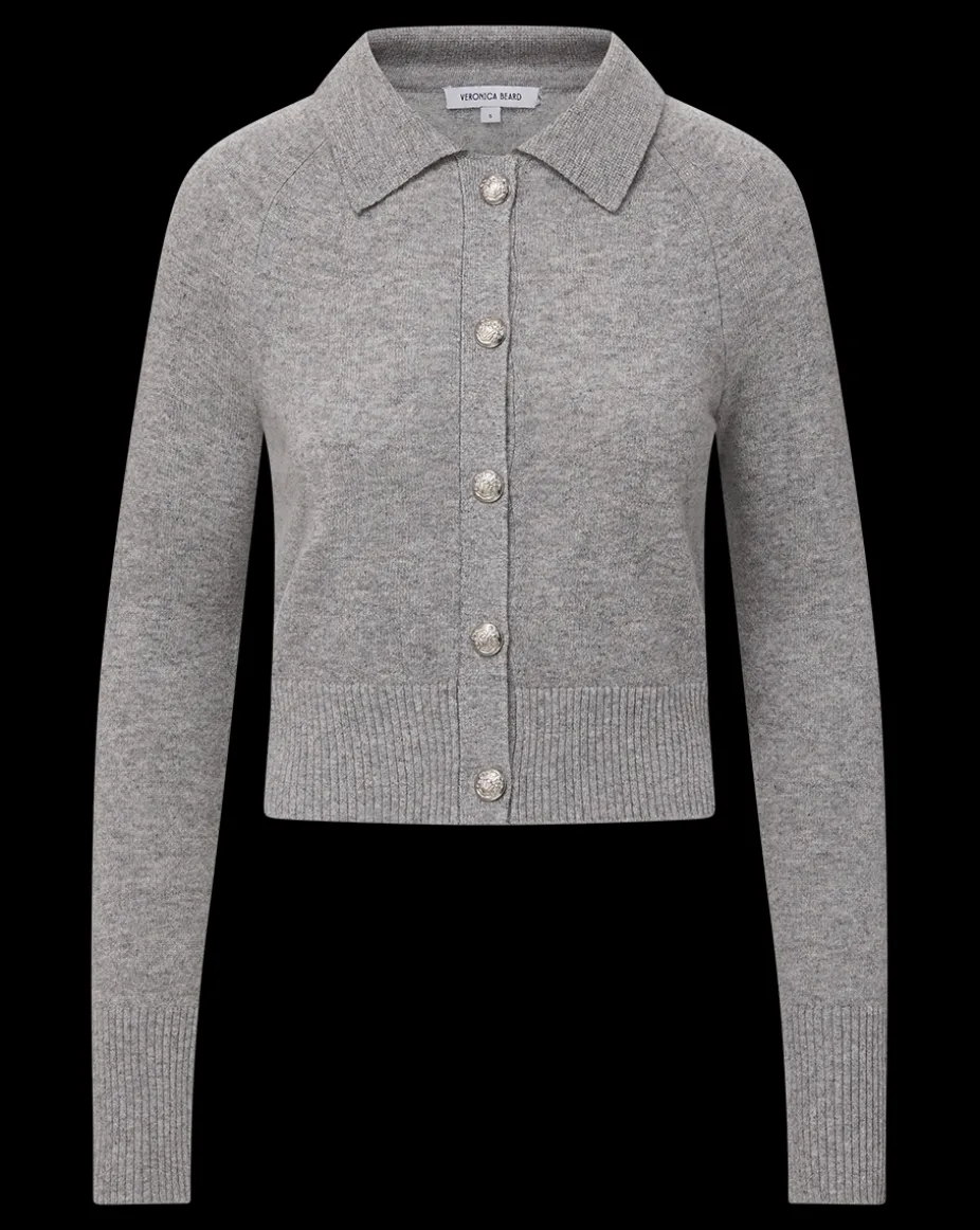 Cheshire Cashmere Cardigan in Heather Grey
