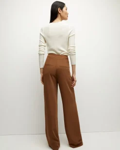 Cheval Merino-Wool Pullover in Ivory