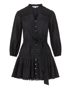 Chrisjen Cotton Eyelet Mini Dress