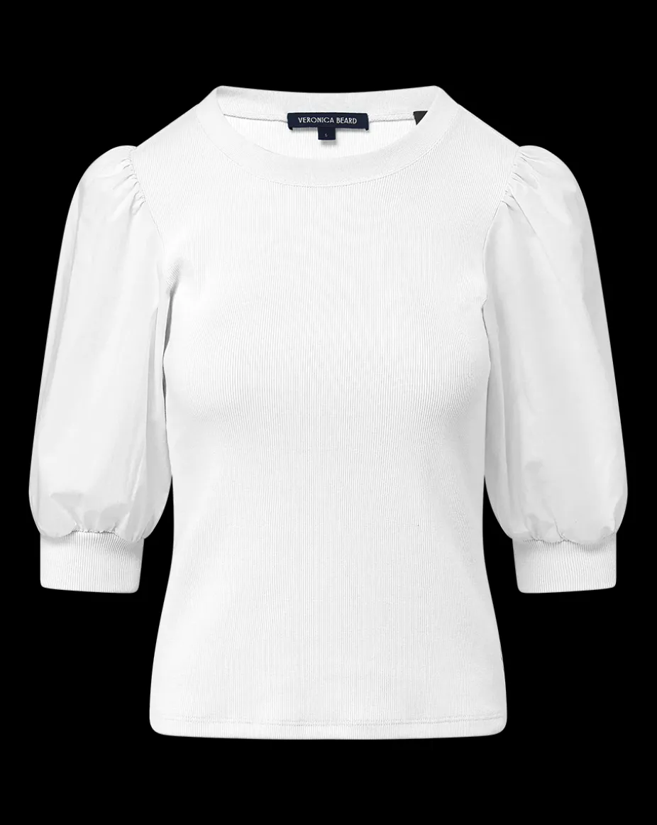 Coralee Crewneck Top in White