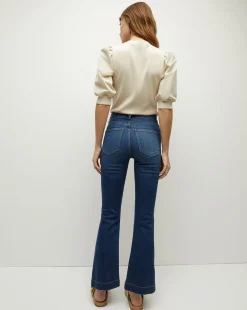 Coralee Puff-Sleeve Tee in Limestone