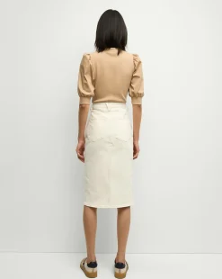 Coralee Puff-Sleeve Tee in Khaki