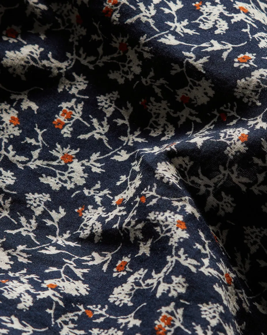 Cornelia Smocked Dress in Navy Multi