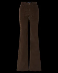 Crosbie Corduroy Wide-Leg Pant in Dark Chocolate