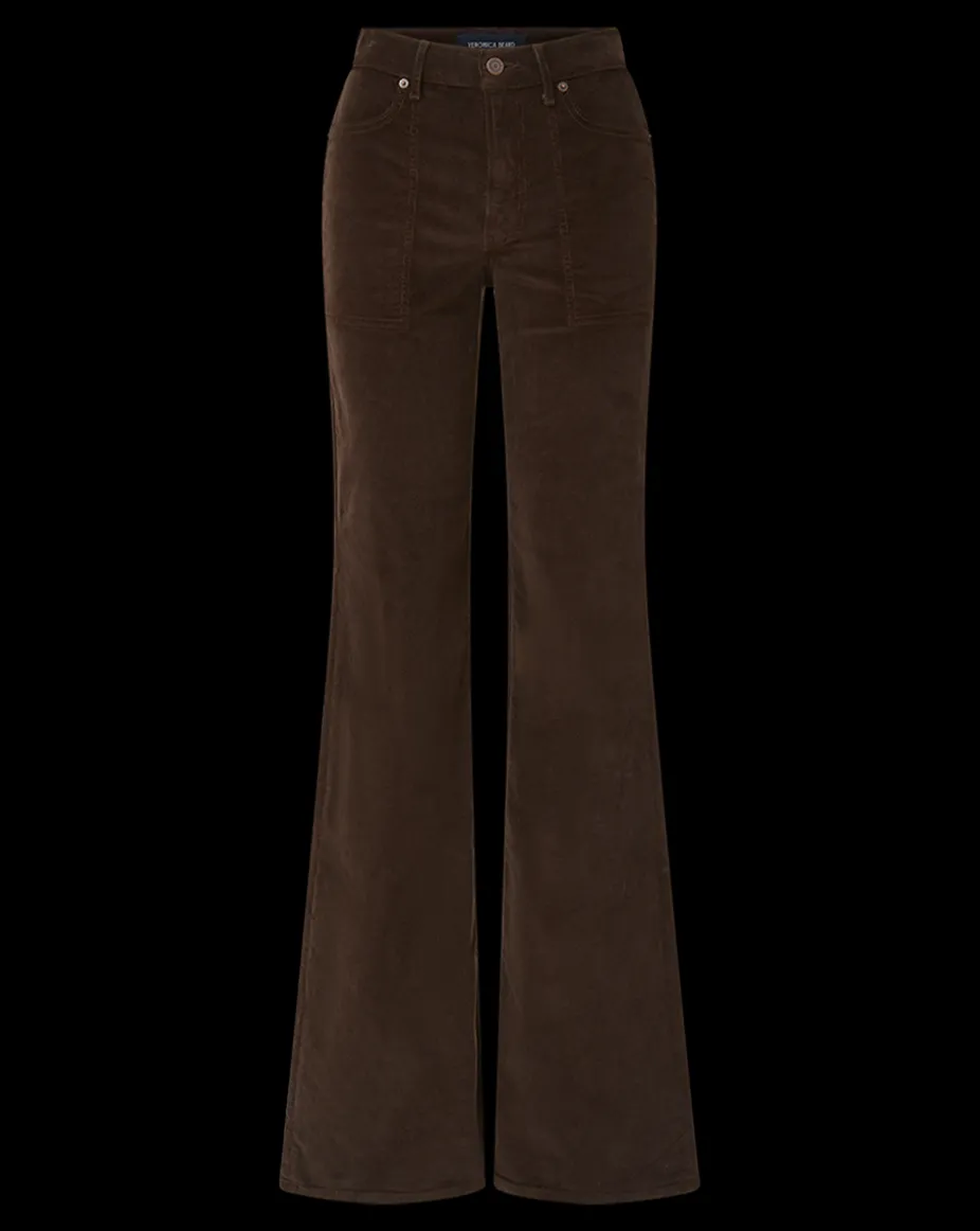 Crosbie Corduroy Wide-Leg Pant in Dark Chocolate