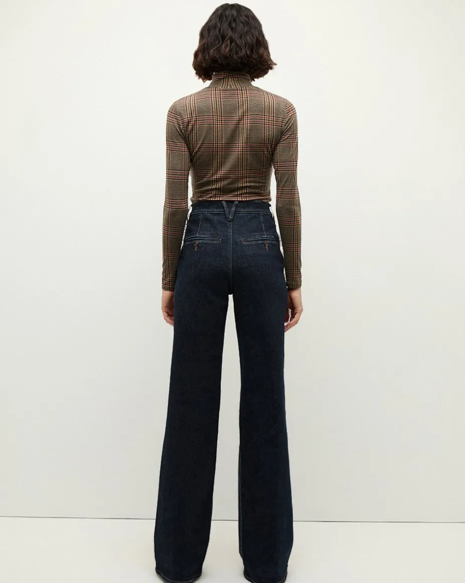 Crosbie Wide-Leg Jeans in Indigo Denim