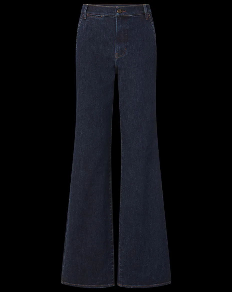 Crosbie Wide-Leg Jeans in Indigo Denim