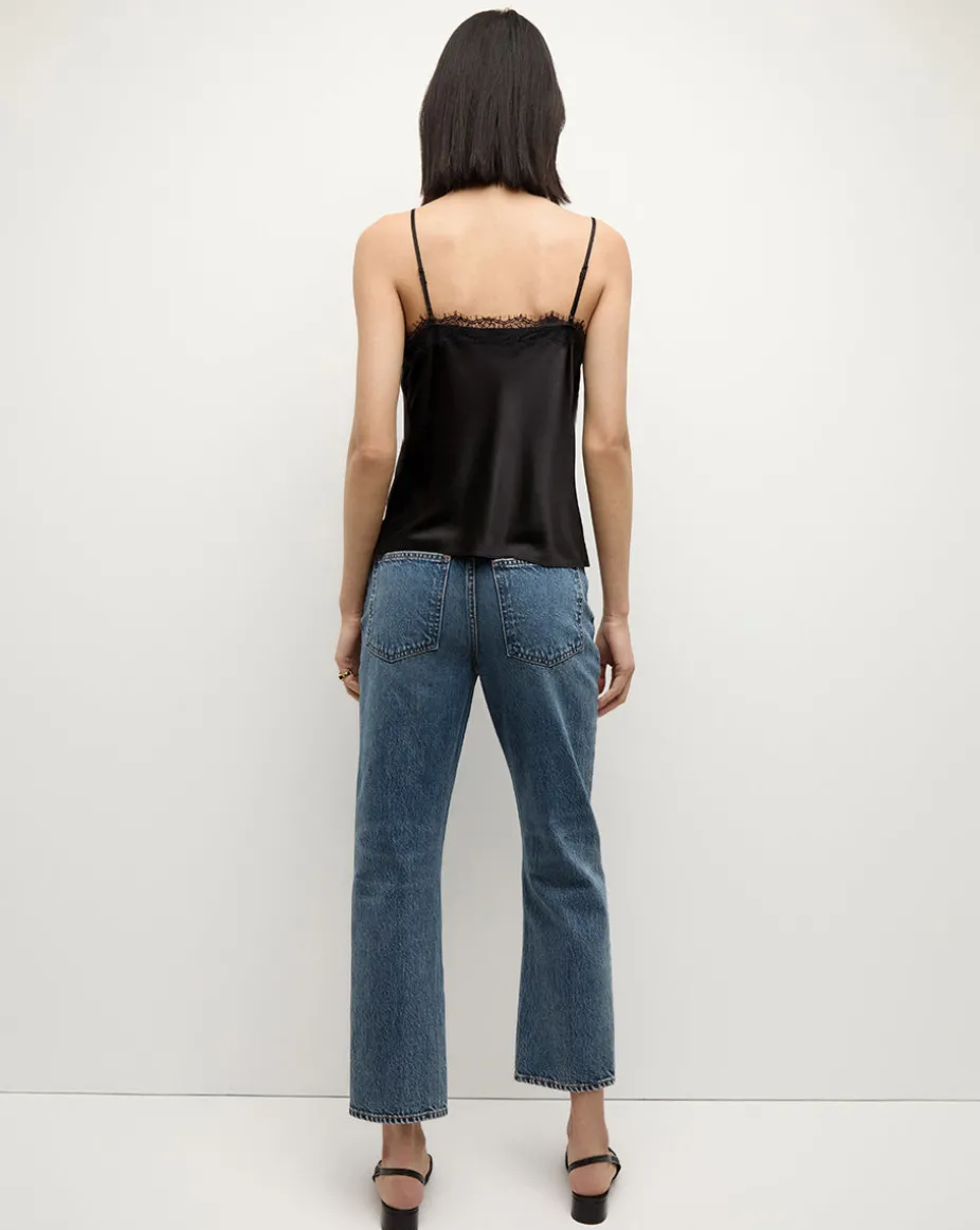 Daniela Cropped Straight-Leg Jean in Blue