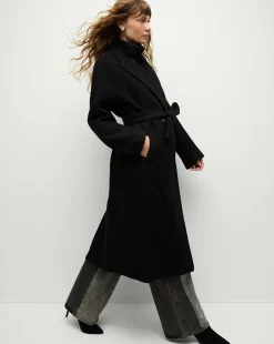 Della Wool Dickey Coat in Black