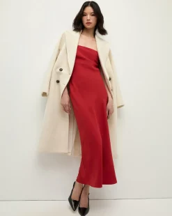 Della Wool Dickey Coat in Ecru
