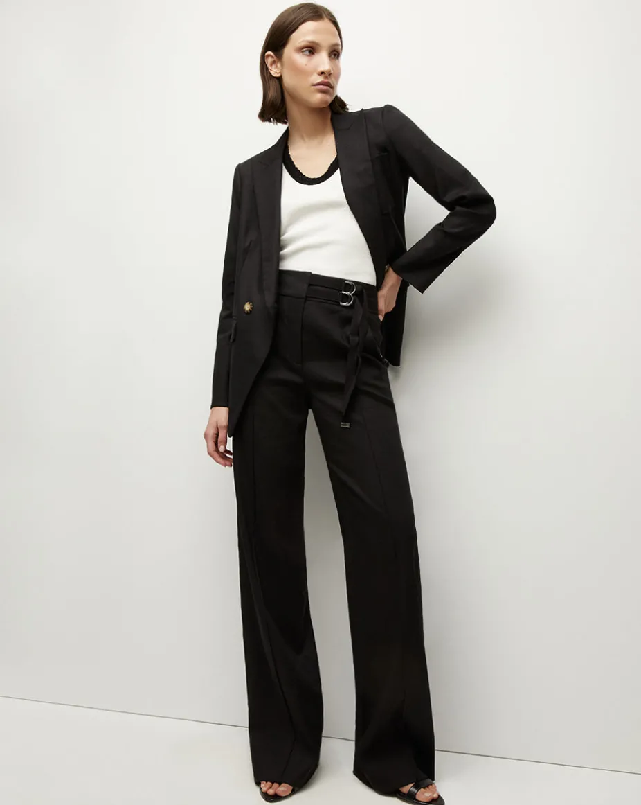 Didion Stretch-Linen Jacket in Black