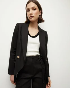 Didion Stretch-Linen Jacket in Black