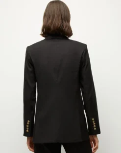 Didion Stretch-Linen Jacket in Black