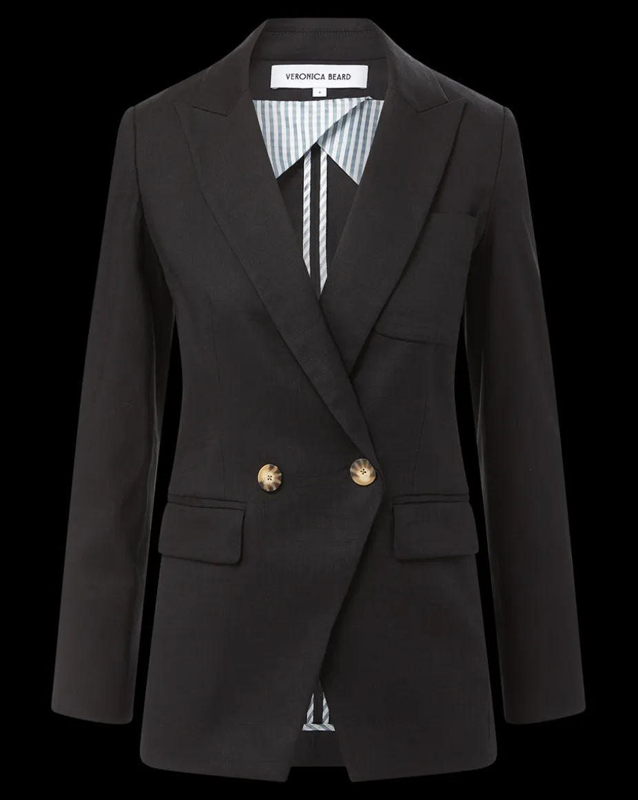 Didion Stretch-Linen Jacket in Black