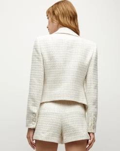 Diego Tweed Dickey Jacket in Ivory Multi