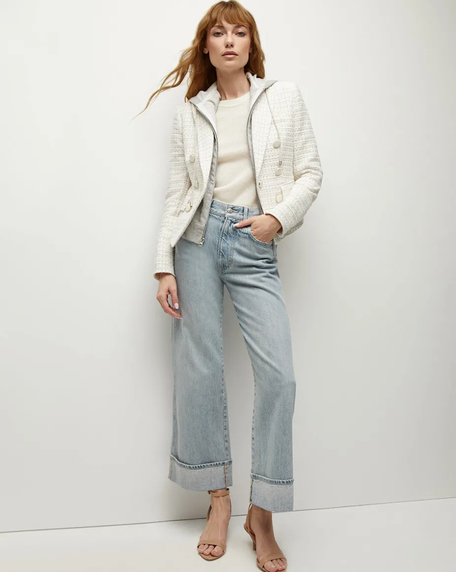 Diego Tweed Dickey Jacket in Ivory Multi